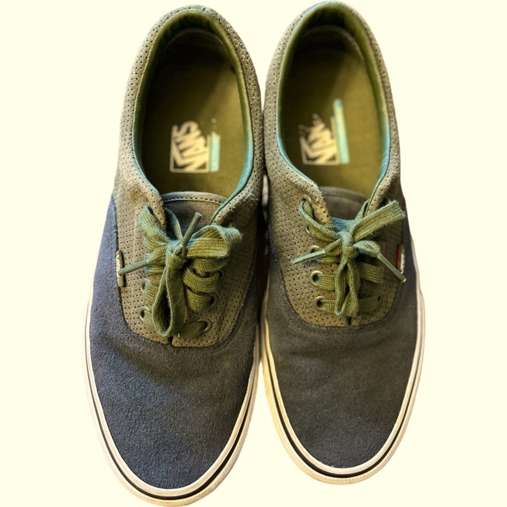 Vans - sage green & blue sneakers - Men's 10.5